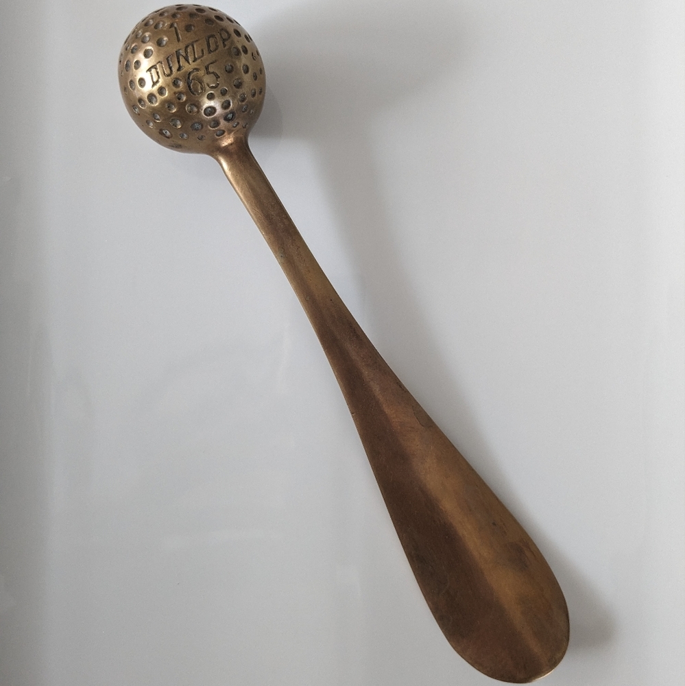 Vintage 1 Dunlap 45 Golf Ball Brass Shoe Horn
